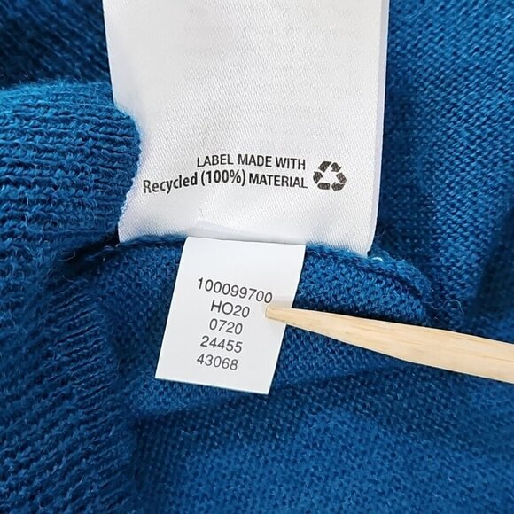 Club Room Merino Blend Oeko-Tex V-Neck Sweater Men's XXL Majestic Teal NWT NEW - Picture 10 of 16